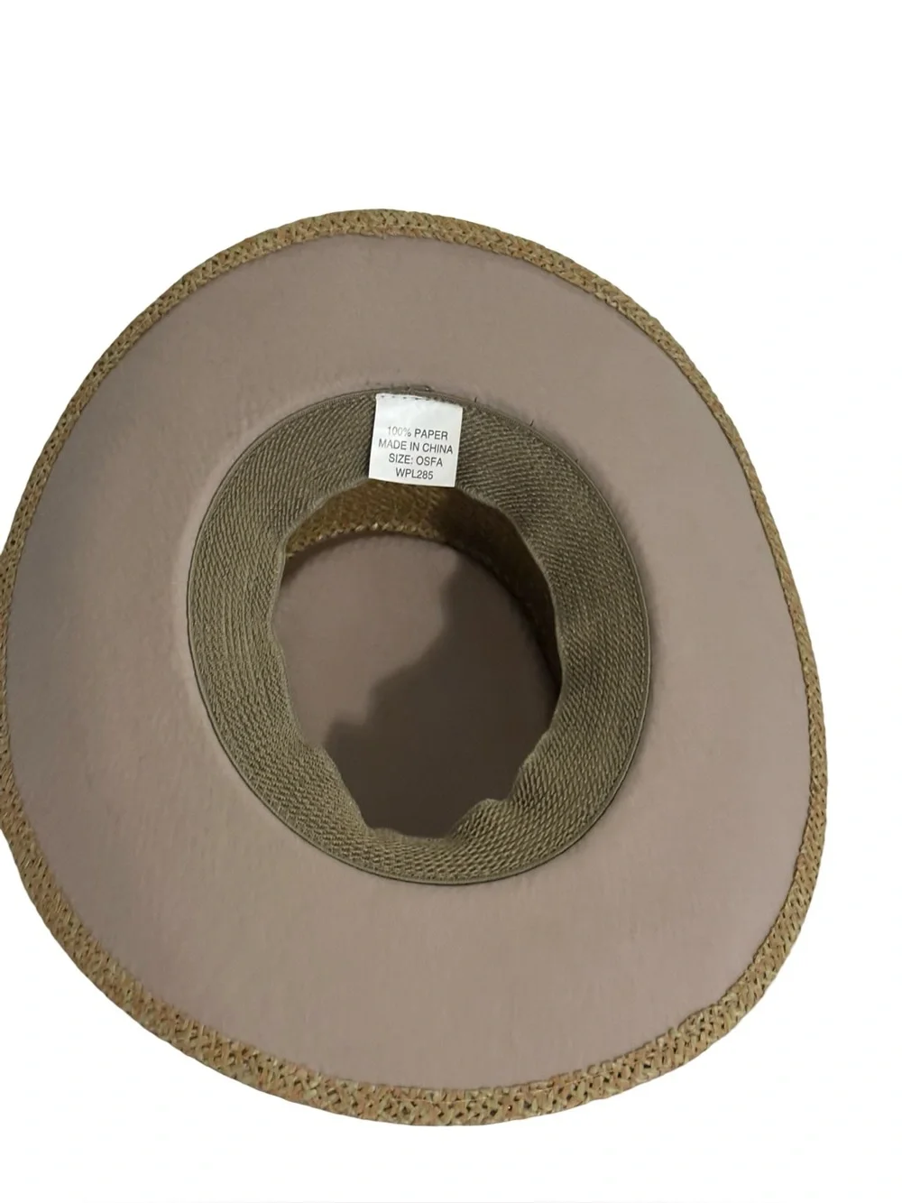 Unisex Western Outdoor Boho Resort Straw Fedora Hat - Natural Tan